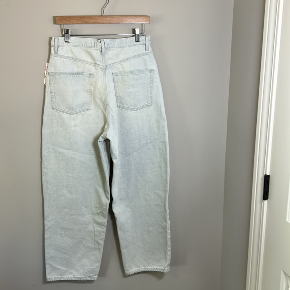 Free People Frank Dad Jean Sunday Blue Straight Leg Jeans Tapered Sz 29 NEW - Picture 6 of 10